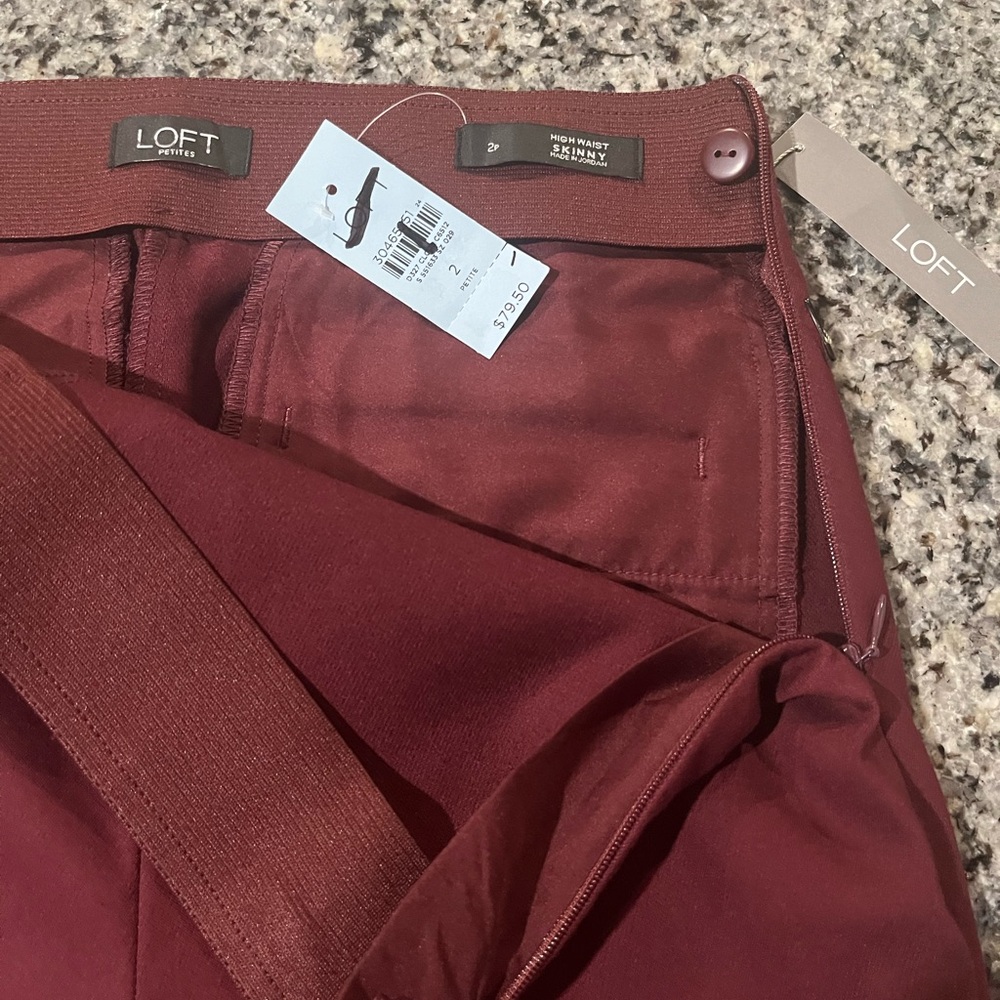 NWT Loft woman’s high waist skinny pants, petite size 2 - Picture 2 of 5